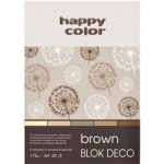 Happy Color Blok Deco Brown A4 170g 20 listů 5 barev hnědé odstíny HA 3717 2030 072 – Zbozi.Blesk.cz