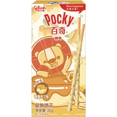 Glico Pocky tyčinky Lion Pudding & Banana 35 g – Sleviste.cz