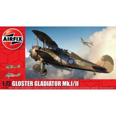 Airfix Stavebice Letadla Gloster Gladiator Mk.I Mk.II 1:72 – Zboží Mobilmania