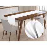 Biante Bavlněný saténový běhoun ST-020 Bílý 45x160 cm – Hledejceny.cz