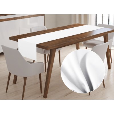 Biante Bavlněný saténový běhoun ST-020 Bílý 45x160 cm – Hledejceny.cz