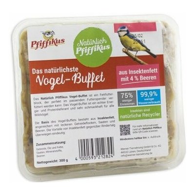 Pfiffikus Ptačí koláč s hmyzím tukem a bobulemi 300 g – Hledejceny.cz