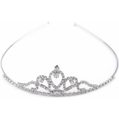Štrasová čelenka / korunka do vlasů Varianta: 5 crystal, Balení: 1 ks – Zboží Dáma