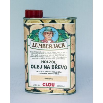 Clou LUMBERJACK HOLZÖL (Olej na dřevo), světlehnědý 250 ml – HobbyKompas.cz