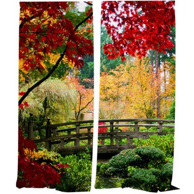 IMPAR Závěsy Podzimní park (Rozměr : 140x250, Materiál: Interlock) – Hledejceny.cz