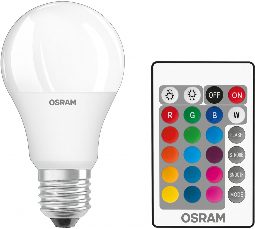 Osram LED žárovka Remote ve tvaru klasické žárovky E27 9 W teplá bílá 806 lm