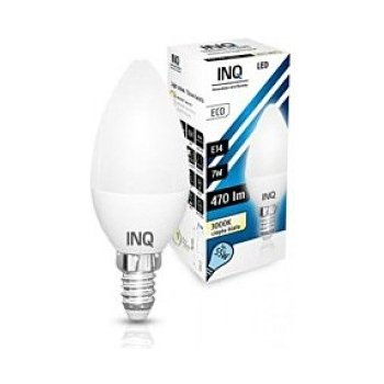 INQ LED žárovka , E14svíč.7W B37, Teplá bílá