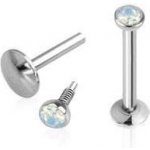 Šperky4U piercing do brady labreta opalit bílý LB01102-1208WH – Sleviste.cz