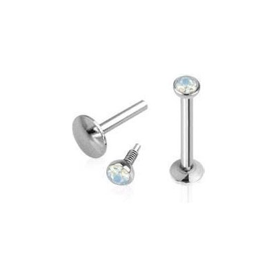 Šperky4U piercing do brady labreta opalit bílý LB01102-1208WH – Sleviste.cz