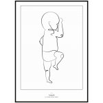 Jen tak z lásky Plakát Miminko v životní velikosti 50 x 70 cm Barva pozadí: Bílá, Varianta: Jedním tahem – modern – levá strana – Sleviste.cz