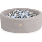 Misioo Suchý bazén pre deti fluffy 90 x 30 + 200 loptičiek šedá – Zboží Dáma