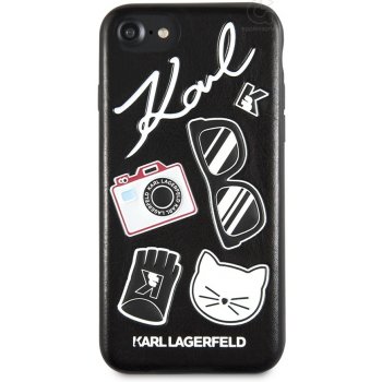 Pouzdro Karl Lagerfeld Pins Hard Case iPhone 7/8 černé KLHCI8PIN