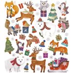 DP Craft Nálepky - zimní zvířata, 38ks – Zboží Dáma