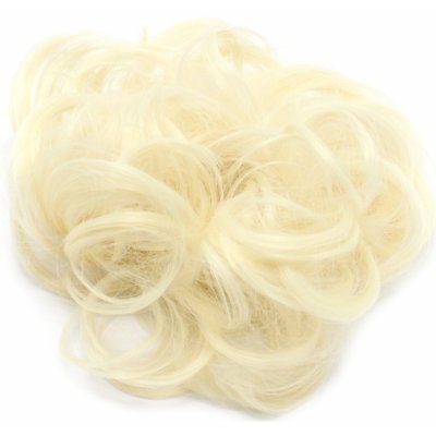 Příčesek - gumička s umělými vlasy Barva: blond – Zboží Mobilmania