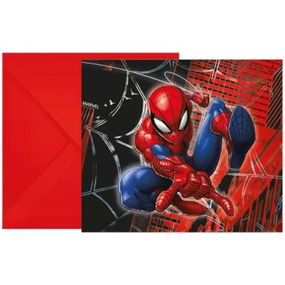 Pozvánky a obálky Spiderman - World of Web 6 ks – Hledejceny.cz