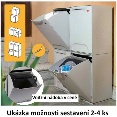 ArtPlast Odpadkový koš LINEA ECO-LOGICO šedý R34/1S – Zboží Mobilmania