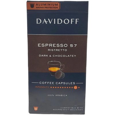 Davidoff Espresso 57 Ristretto hliníkové kapsle do Nespresso 10 ks – Zboží Dáma