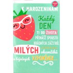 Albi Hrací přání do obálky K narozeninám Usměvavá jahoda Jahoda Mirai 14,8 x 21 cm – Zboží Mobilmania