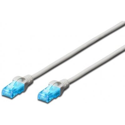 Digitus DK-1511-005 Patch, UTP, CAT 5e, AWG 26/7, měď, 0,5m, šedý – Zboží Mobilmania