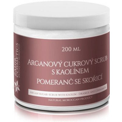 Zahir cosmetics Arganový cukrový scrub s kaolínem 200 ml – Zboží Dáma