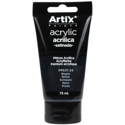 Artix Paints Akrylová barva saténová černá 75ml