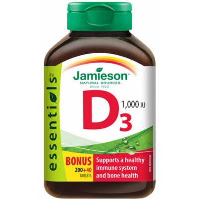 Jamieson Vitamín D3 1000 IU 240 tablet – Hledejceny.cz