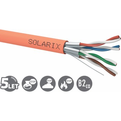 Solarix SXKD-6A-STP-LSOH-B2ca CAT6A STP LSOH B2ca s1 d1 a1, cívka, 500m – Zbozi.Blesk.cz