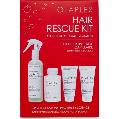 Olaplex Hair Rescue Pro Holiday šampon No.4 30 ml + kondicionér No. 5 30 ml + péče No. 3 100 ml + hloubková péče No. 0 155 ml dárková sada – Zboží Mobilmania