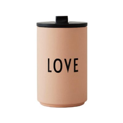 Design letters Termohrnek LOVE v nude barvě 350 ml