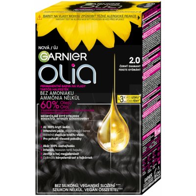 Garnier Olia olejová permanentní barva na vlasy 2 Black Diamond 60 g – Zboží Mobilmania