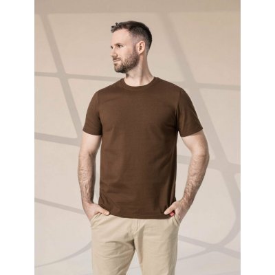 Cityzenwear AGEN pánské tričko kávově hnědé hnědá – Zboží Mobilmania