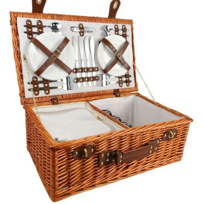 HOME ELEMENTS Piknikový koš pro 4 osoby 6394 rustikální – Zboží Dáma
