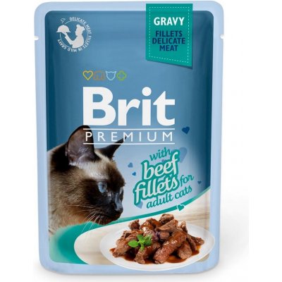 Brit Premium Cat Fillets in Gravy Beef 24 x 85 g