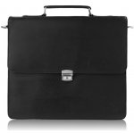Paolo Peruzzi pánská vintage kožená aktovka s kličkem černá – Zboží Dáma