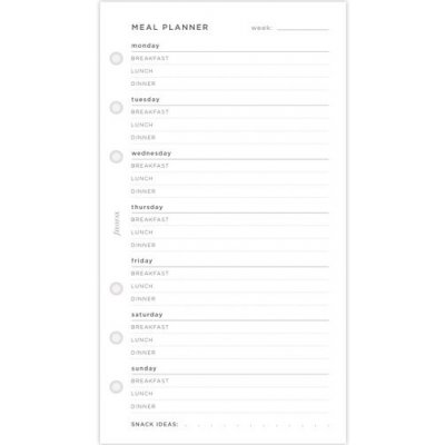 Filofax Plánování jídla náplň osobních diářů A6 – Zboží Dáma