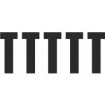 Samolepicí T černá samolepící vinylová fólie velikost znaku 200 mm – Sleviste.cz