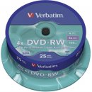 Verbatim DVD-RW 4,7GB 4x, SERL, cakebox, 25ks (43639)