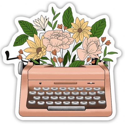 Samolepka Canli - Psací stroj – Zboží Živě