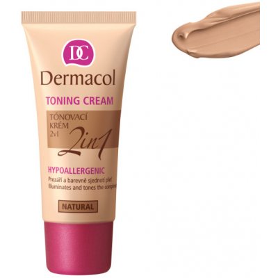 Dermacol Toning Cream 2v1 tónovací krém Natural 30 ml – Zboží Mobilmania