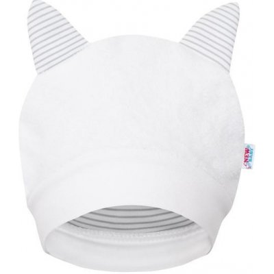NEW BABY Luxusní dětská zimní čepička s oušky New Baby Snowy collection bílá – Zboží Mobilmania
