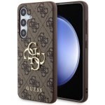 Guess PU 4G Metal Logo Samsung Galaxy S24 hnědé – Sleviste.cz