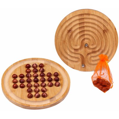Butebuy Peg Solitaire 2v1 s kuličkami Single Noble dáma skákaná – Zboží Dáma