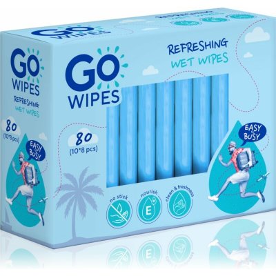 GoWipes Refreshing Wet Wipes osvěžující vlhčené ubrousky 10x8 ks – Zboží Dáma