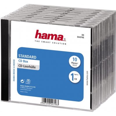 Hama CD BOX náhradní obal, 10ks/bal, transparentní/černá – Hledejceny.cz