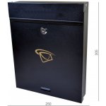 Poštovní schránka (250x305x60mm), max. formát listu: A4, černá – Sleviste.cz