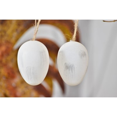 Harasim Plastová vajíčka na zavěšení, bílo-šedá s/12, 6 cm – Hledejceny.cz