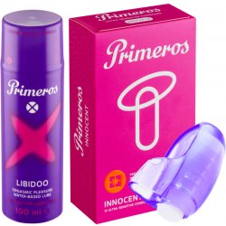 Primeros Primeros lubrikant Libidoo kondomy Innocent a vibrační náprstek jako dárek zdarma