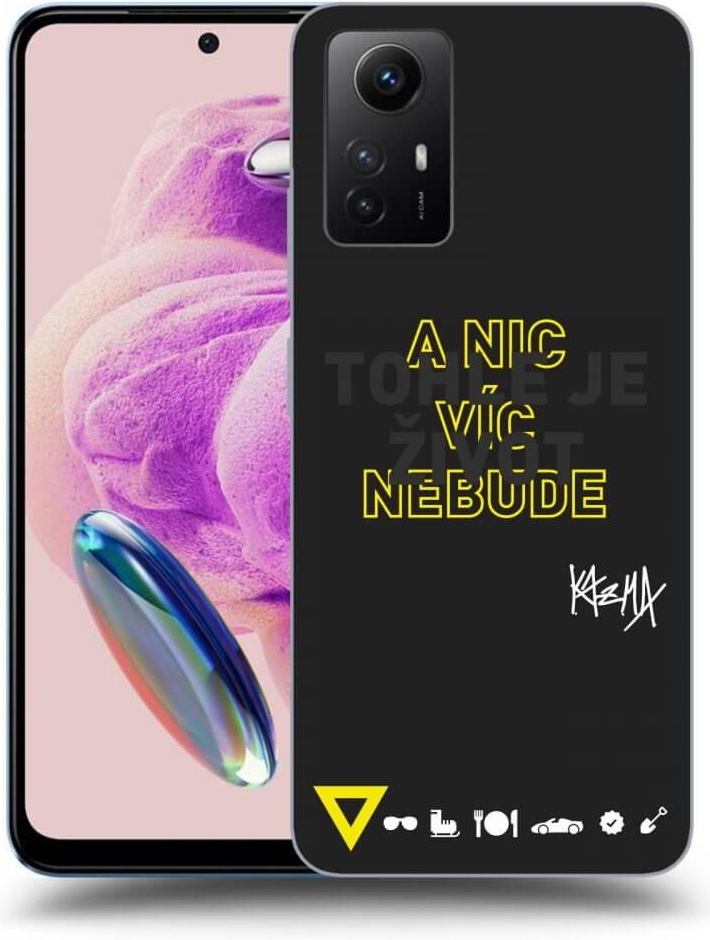 Pouzdro Picasee silikonové Xiaomi Redmi Note 12S - Kazma - TOHLE JE ŽIVOT A NIC VÍC NEBUDE černé