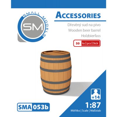 Small Models dřevěný sud na pivo 50 ks 053b – Zboží Dáma
