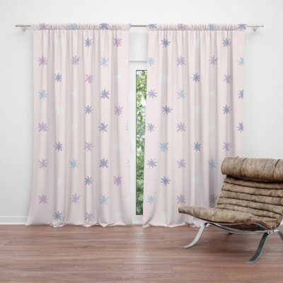 Sablio Závěs Barevné hvězdy: 2ks 140x250cm – Zboží Mobilmania